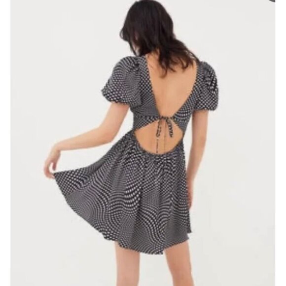 For Love & Lemons ANYA PUFF SLEEVE MINI DRESS NWT Small $234 - Picture 3 of 11
